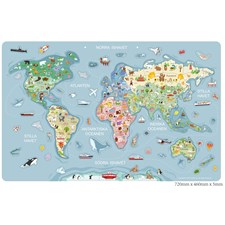 Väggkarta Världen Magneter och Whiteboard
