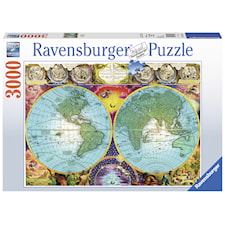 Antique Map, Puslespill, 3000 brikker, Ravensburger