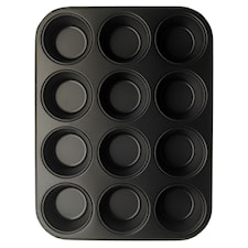 Muffinsform, 12 stk., Svart, GastroMax