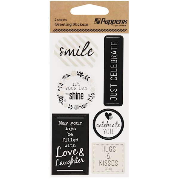 Stickers Greeting Papperix Svart