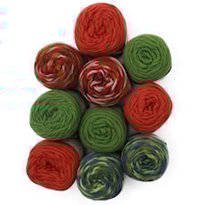 Adlibris Felting wool garn 100g Seasonal leaves 10-pack