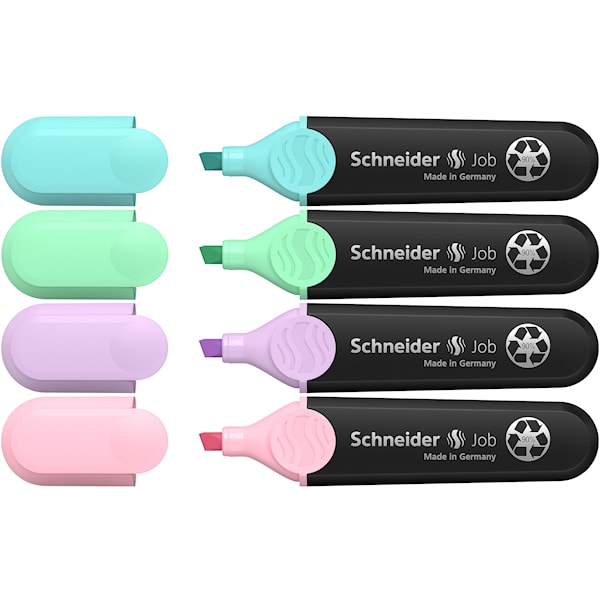 Schneider Markeringspenn 4 stk. Pastell