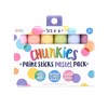 Chunkies mini pack - Krämiga uppskruvningsbara gelkritor, pastellfärger, 6 st