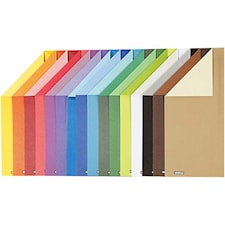 Color Bar rivepapir, A4, 210x297 mm, 100 g, 16 ass. ark/ 1 pk.
