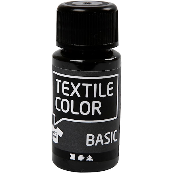 Textile Color Basic, 50 ml, musta