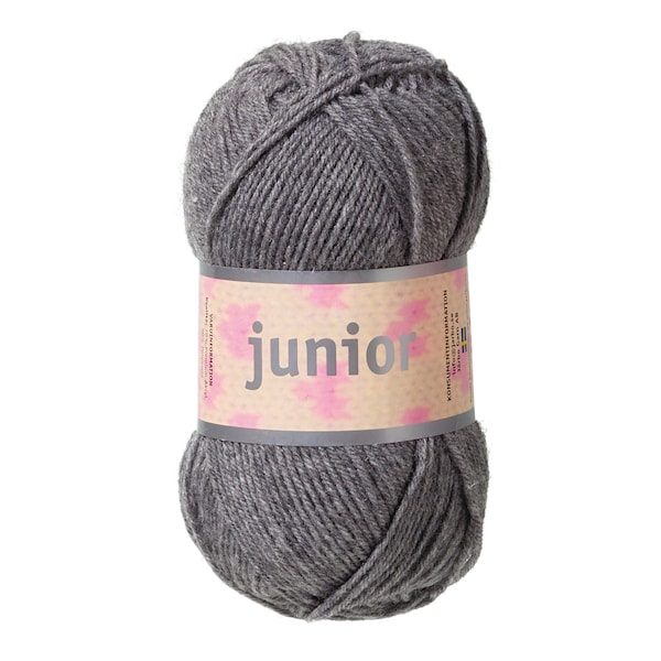 Junior Garn Akrylmix 50g Grå (67026)