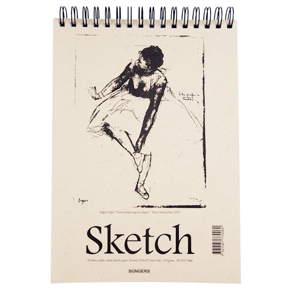 Skissblock A4 110g 70 blad Bungers