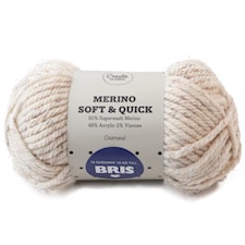 Adlibris BRIS Merino Soft & Quick Garn Ullmix 150g Oatmeal A156