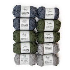 Adlibris Cotton 5/4 Hand-dyed 50 gram Indigo blend 10-pack