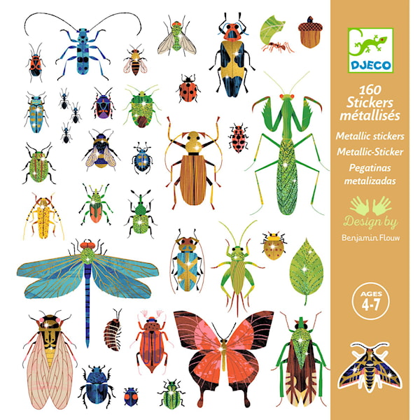 Klistremerker Insekter 160-pack Djeco