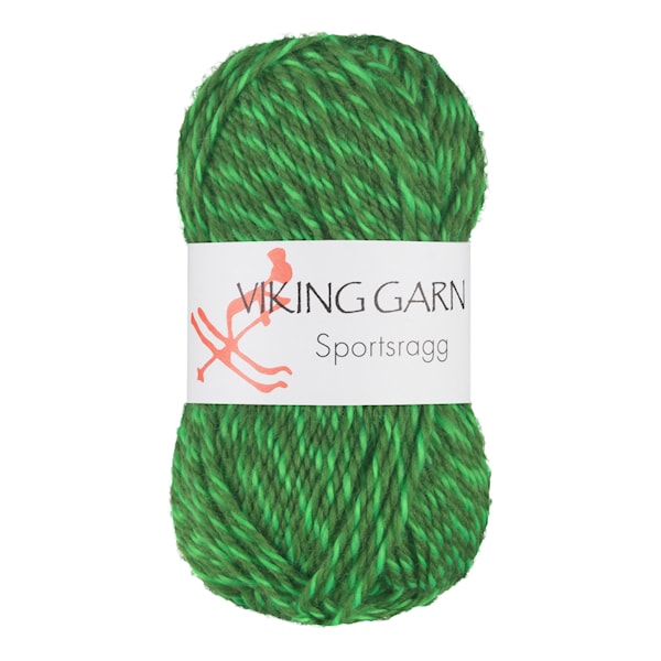 Sportsragg 50 g Multi grønn 537 Viking Garn