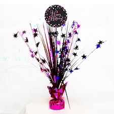 Happy Birthday, rosa bordsdekoration