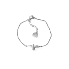 Bud To Rose, Dove Armbånd, Small, Sølv