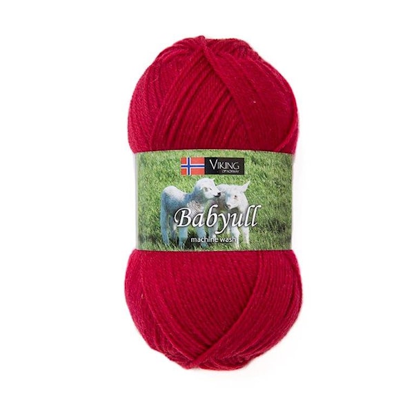 Viking of Norway Baby Ull 50 gr Mørk Rød 355