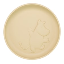 Muumi Silikonilautanen Imukupilla Latte Beige Rätt Start