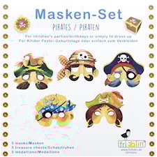 Kasvonaamarit ja aarrejahti Merirosvot 5-pakkaus Fridolin