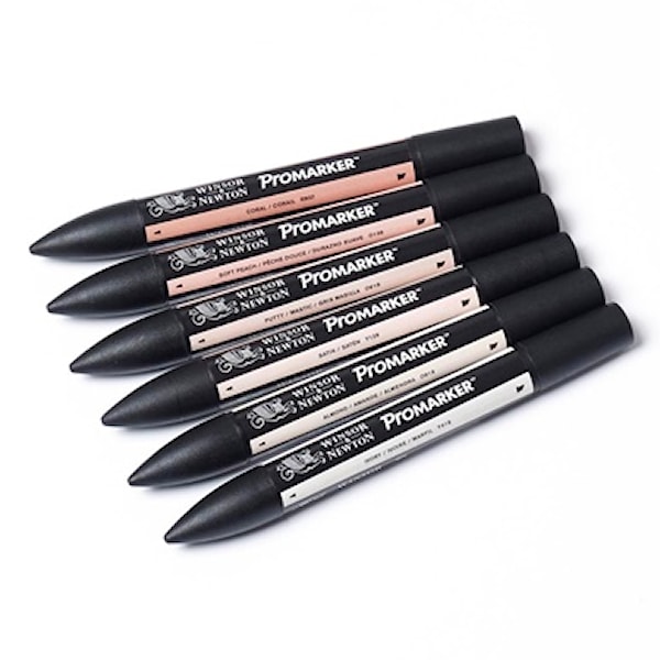 Markerpenna Winsor & Newton ProMarker Set 6 Skin Tones