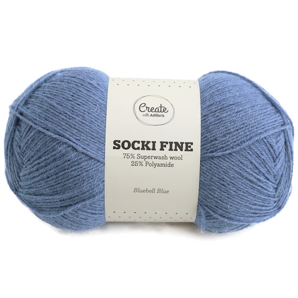 Adlibris Socki Fine 100g Bluebell Blue A015