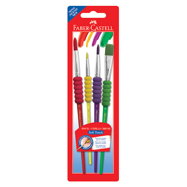 Faber-Castell Pensel-set, Soft Grip, 4 penslar