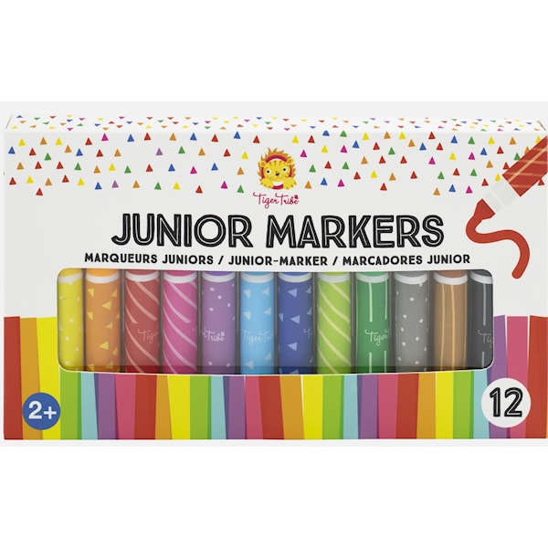 Filtrepen Junior Markers fra 12 år 12-pakning Tiger Tribe