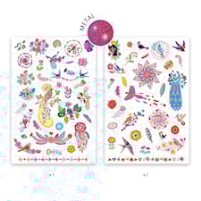 Tatueringar Bright Birds 50 st Djeco