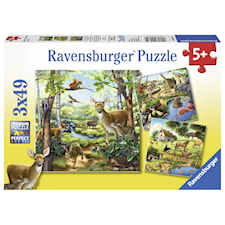 Djur Pussel 3x49 bitar Ravensburger