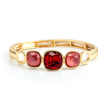 Glam Armband, Siam milky gold