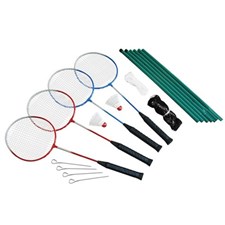 Badminton set 4 spelare ink Nät