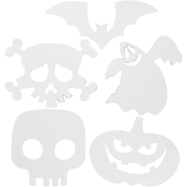 Halloweenfigurer, str. 25x17 cm, 230 g, hvit, 16 stk./ 1 pk.