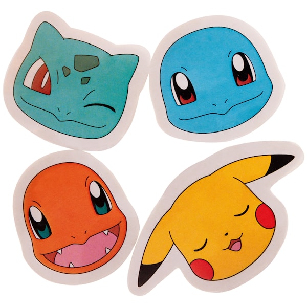 Euromic POKÉMON 4-pack erasers - 4 shaped erasers packed in acetate box with eurohole (size of box 5.2 x 16 cm)