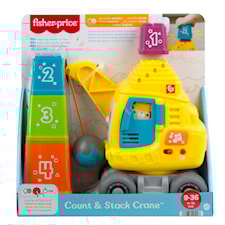 Fisher-Price interaktiv gravemaskin med telle- og stakkkran (SE/FI/NO/DK)