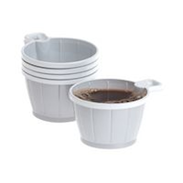 Kaffekopp i Plast 21 cl Silver/Vit 50 st