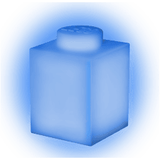 LEGO Iconic Silicon Kloss 1000% med LED lampa Blå