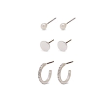 Pilgrim Sets, Silver Plated, Crystal, White / Set