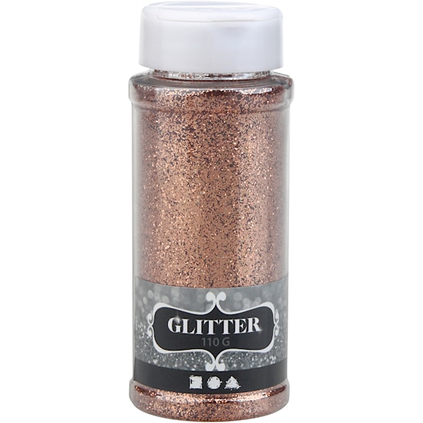 Glitter, 110 g, kobber