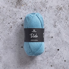 Tilda Garn Bomullsmix 50 g mellanblå 65 Svarta Fåret