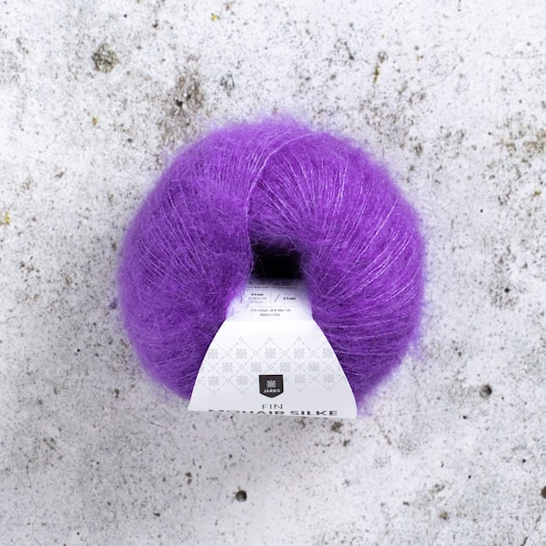 Fin Mohair Silk Garn 25 g Violectric 45 Järbo