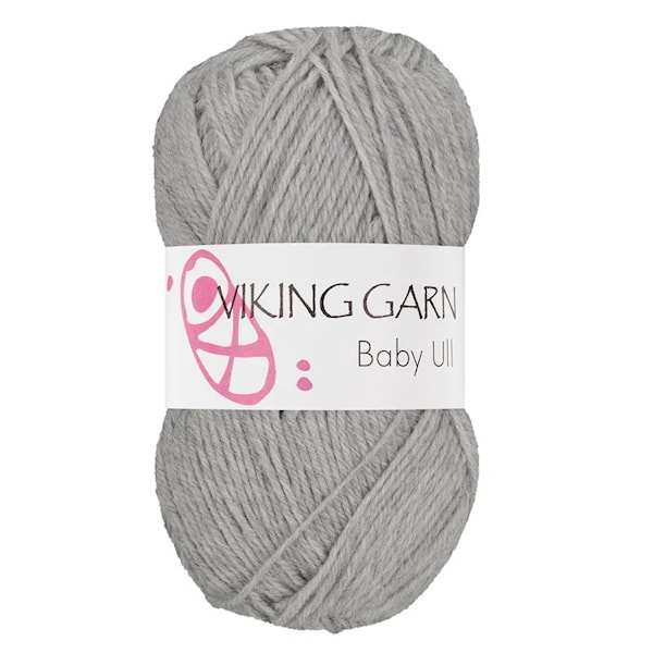Baby Ull 50 g Lys gå 313 Viking Garn