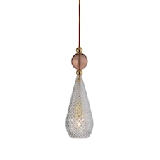 Ebb & Flow Smykke Taklampa D: 12,5 H: 40 Crystal/Obsidian Ball