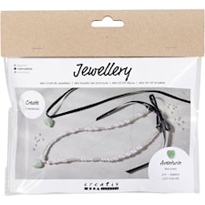 Mini DIY Kit Smykker, Aventurinhjerte, klar, 1 pk.