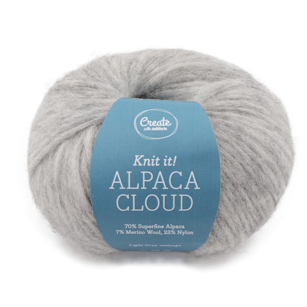Adlibris Alpaca Cloud 50g Light Grey melange A296