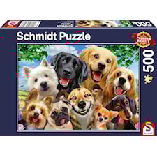 Dog Selfie Pussel 500 bitar Schmidt