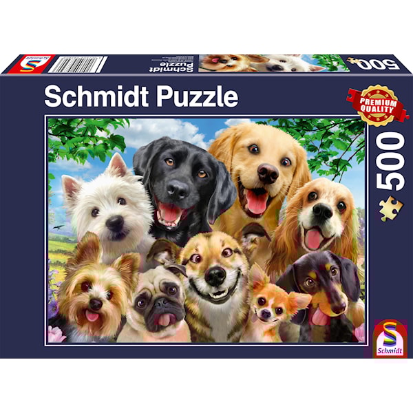 Dog Selfie Puslespill 500 brikker Schmidt