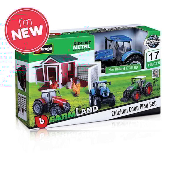 Bburago Farmland 1:43 Lekesett Hønsehus -  Lastebiler & Traktorer - Metall,Plast
