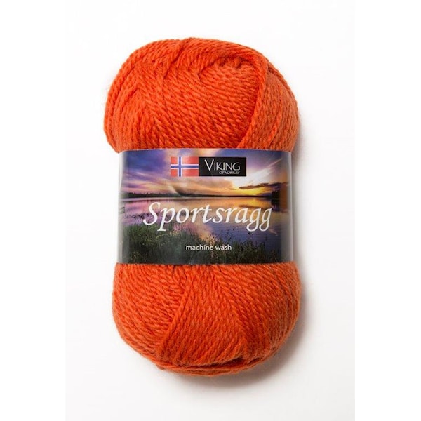 Viking of Norway Sportsragg Garn Ullmix 50g Orange 551