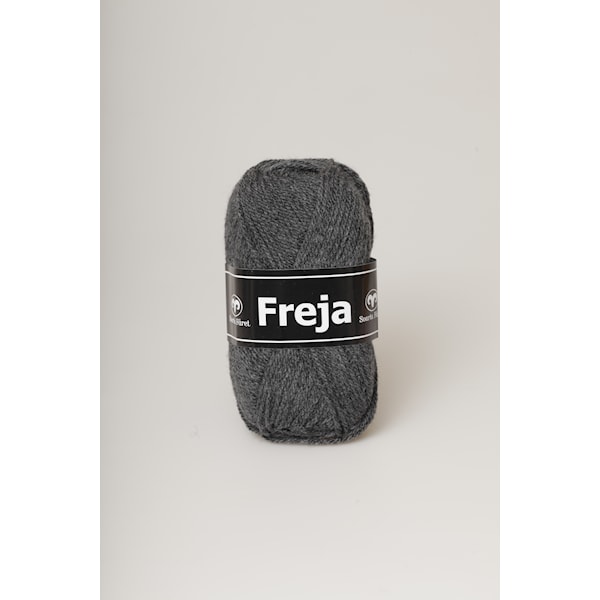 Svarta Fåret Freja Garn Akryl 50 g mørk grå melange 09