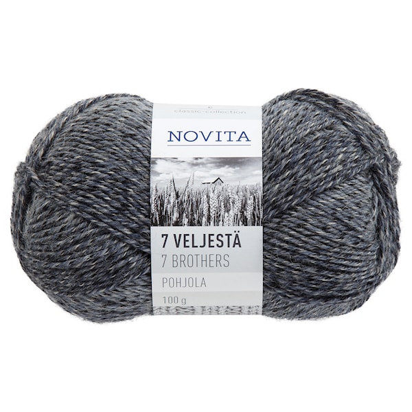 Novita 7 Veljestä Pohjola Lanka Villasekoite 100 g, Saana 800
