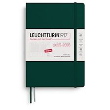 Kalender A5 18m 25–26 Ukesplanlegger Forest Green Leuchtturm1917