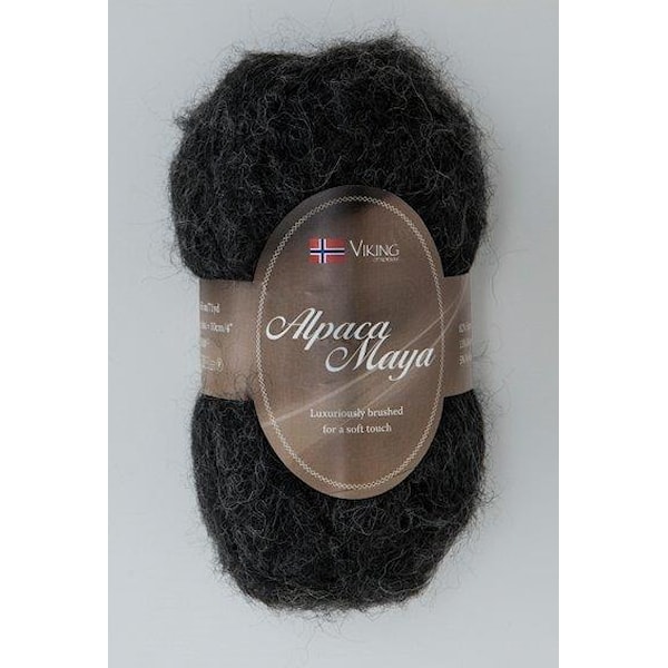 Viking of Norway Alpaca Maya 50 gr musta/hiilenharmaa
