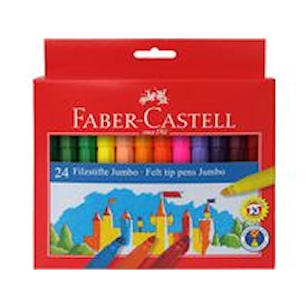 Faber-Castell Fibertusjer Jumbo 24 pakning